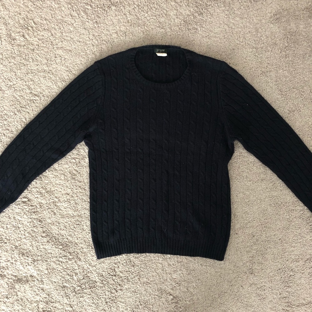 Jcrew Crew Neck Cable Knit Sweater Sz Med